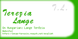 terezia lange business card